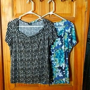 2 colorful dress blouses